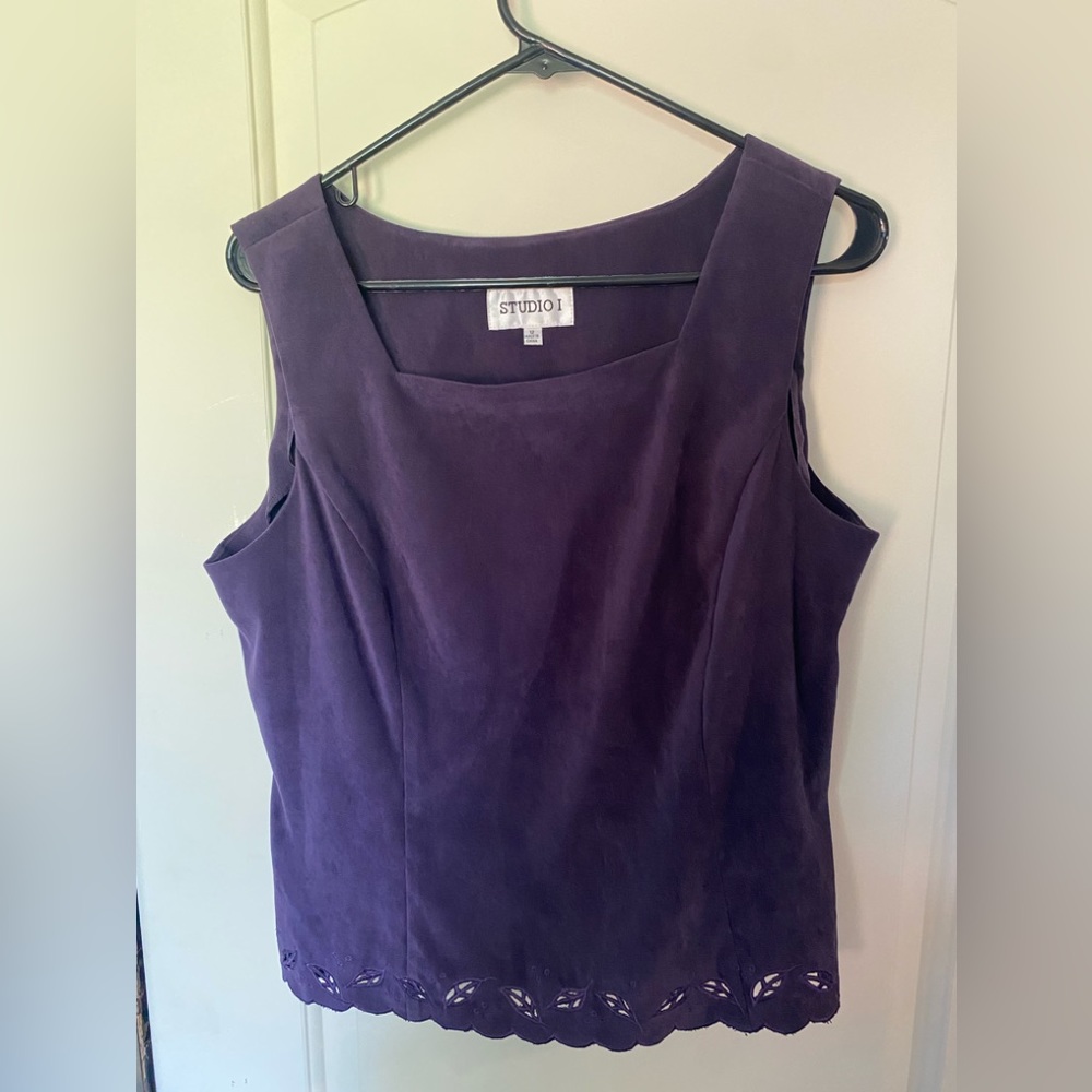 purple womens tank top